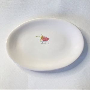 Rae Dunn Oval Strawberry Plate Artisan Collection by Magenta
